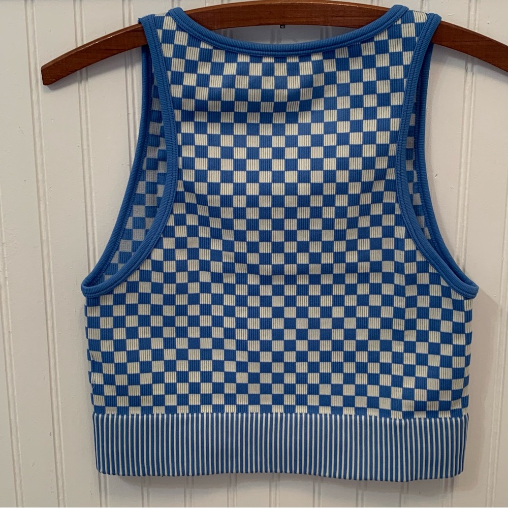 Aeropostale Checkered Crop Tank Top - Picture 2 of 5